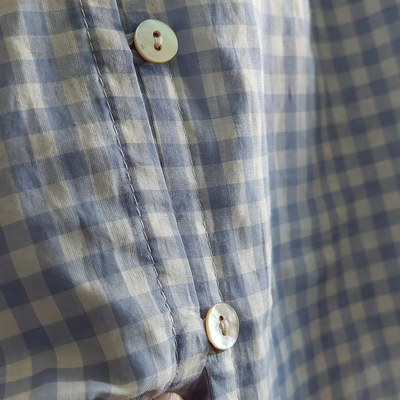 NEW Rails Mariah Carolina Blue Gingham Button Up Top Blouse 1X New Preppy - Picture 7 of 9
